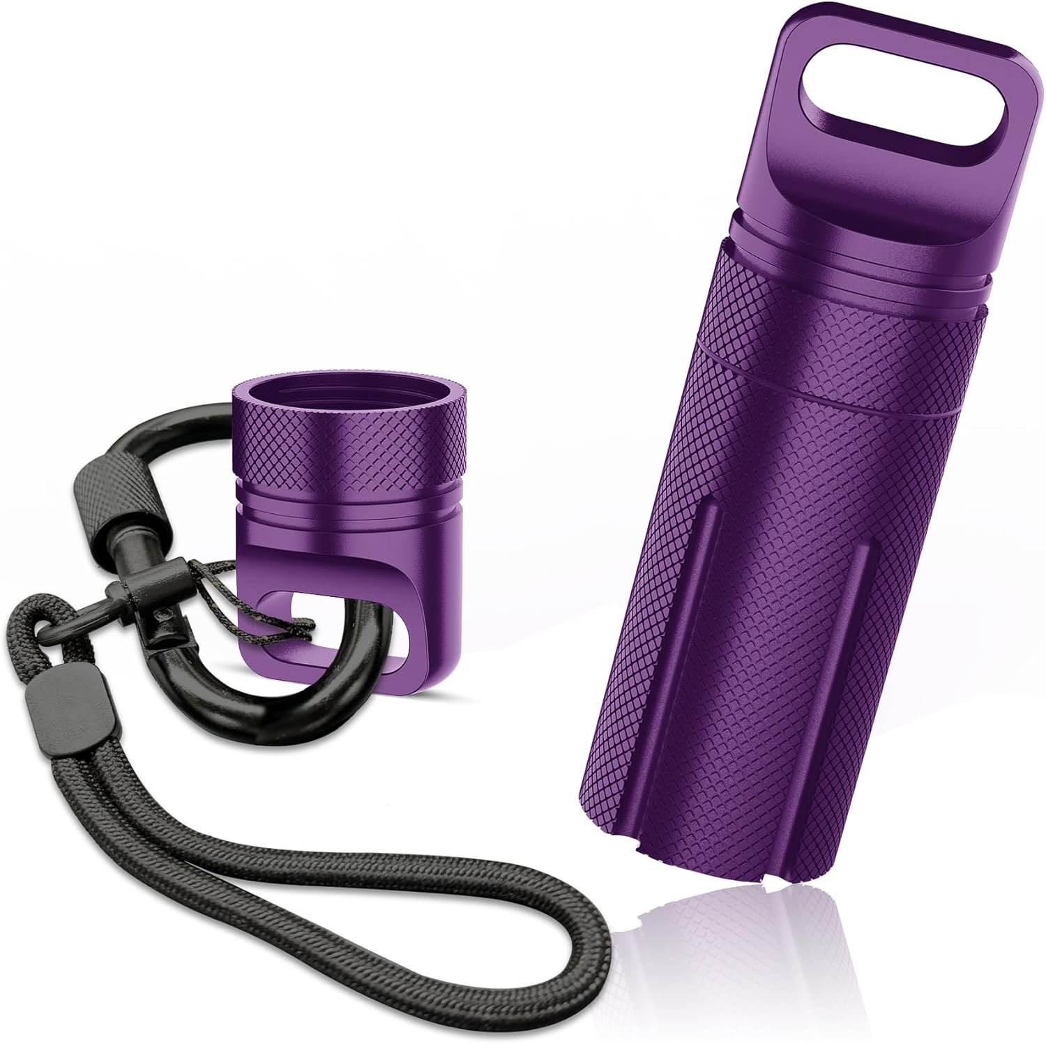 Aluminum Alloy Carrying Case Compatible with Ledger Nano X/S Plus YubiKey USB 5 5C NFC Nano, Waterproof & Shockproof USB Thumb Drive Device Storage, Secure Case for Cryptocurrency Cold Wallet, Purple