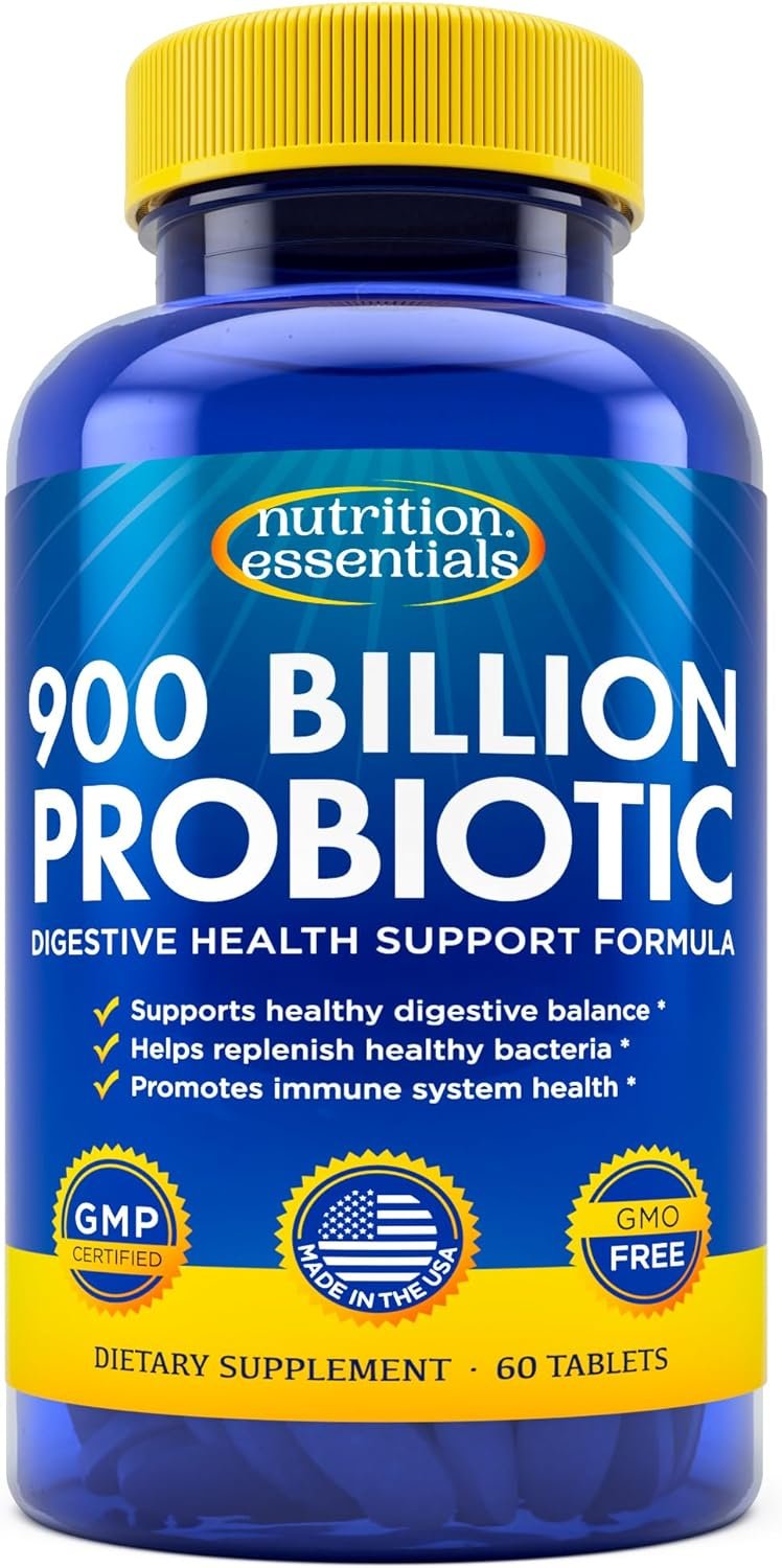 Probiotics for Women and Men - with Lactase Enzyme and Prebiotic Fiber for Digestive Health - 80%+ More Potent Supplement for Gut Health Support - Vegan Raw Probiotic Formula, Made in The USA