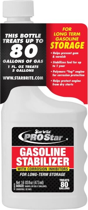 STAR BRITE PRO Star Gasoline Stabilizer – Fog & Protect Stored Engines & Entire Fuel System from Corrosion – Keep Gas Fresh for up to 1 Year – EZ Store EZ Start