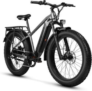 VEEFA Electric Bike 750W/Peak 1000W Motor 48V 13AH Removable Battery Electric Bicycle for Adults 26″ x 4.0″ Fat Tire Ebike 28MPH E Bike 7-Speed UL 2849 Certified