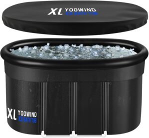 Upgrade XXL 150 Gal Ice Bath Tub, Large Size for Athletes Up to 6’5” Tall, Cold Plunge Tub for Cold Water Therapy Recovery, Insulated Portable Ice Bath Barrel for Indoor Outdoor Gym Garden
