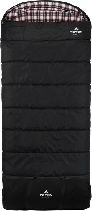 Teton Celsius XXL Sleeping Bag, Cold Weather Sleeping Bags for Adults and Kids, Camping Made Easy and Warm. Compression Sack Included, 35F, 25F, 0F, 20F Degree