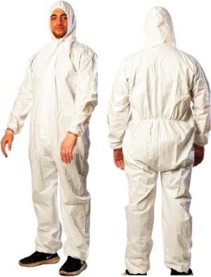 Disposable Coveralls Full Body Protective Clothing Suit With Hood – 100% Waterproof – Protect During Cleaning