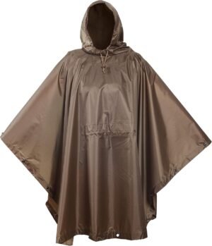 USGI Industries Military Style Poncho Multi Use Rip Stop Camouflage Rain Poncho
