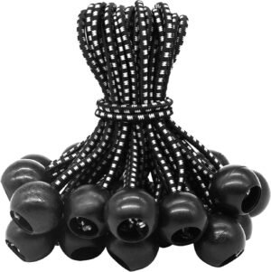 Superior Bungees Pack – 25 pw (Black & White, 150 mm) for Tents, Posters, Tarpaulin Holders