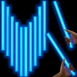 Lewtemi 10 Pcs Large Glow Sticks Christmas Jumbo Sticks Available in 14 or 16 Inch Big Glow Stick Giant Light Stick Emergency Light Stick for Christmas Survival