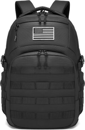 Wotony Military tactical backpack, backpack for men black small tactical assault bag