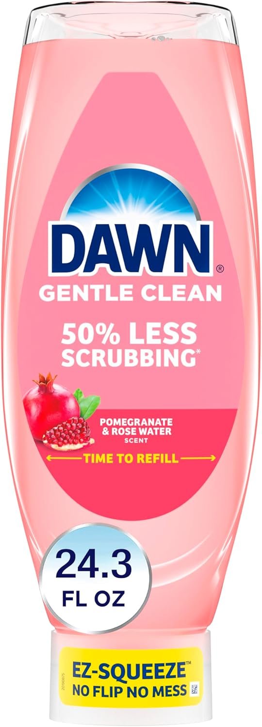 Dawn Gentle Clean EZ-Squeeze Dishwashing Liquid Dish Soap, Pomegranate and Rose Water Scent 24.3 fl oz