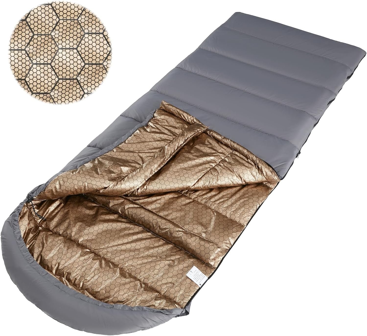 WILDROOTS Warm Sleeping Bags for Adults, Backpacking Lightweight, Cold Weather Sleeping Bag for Warm Camping Hiking Outdoor, Travel Hunting with Compression Bags