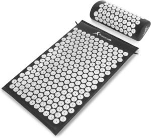 ProsourceFit Acupressure Mat and Pillow Set for Back/Neck Pain Relief and Muscle Relaxation, Blue
