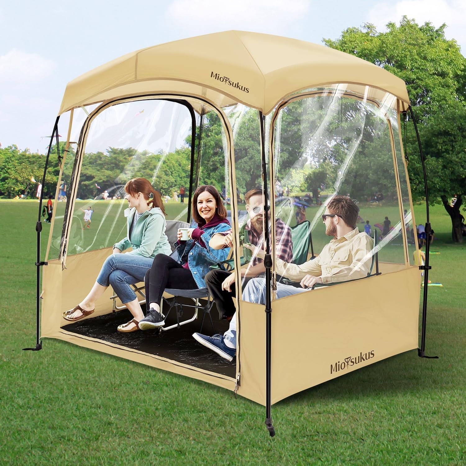 MioTsukus Sports Pod, Instant Weather Proof Clear Bubble Tent, Thick PVC, Scratch-Resistant, Pop Up Tent for Soccer, Football Games, Outdoor Events