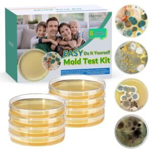 Mold Test Kit for Home, 8 Detection Tests for HVAC, Surfaces & Indoor Air Quality, DIY Black Mold Detector Testing kit at Home, Includes Detailed Identification Guide, 5X Magnifier & Free Lab Analysis