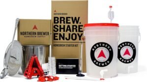 Northern Brewer – Brew. Share. Enjoy. HomeBrewing Starter Set, Equipment and Recipe for 5 Gallon Batches (Chinook IPA with Testing Equipment)