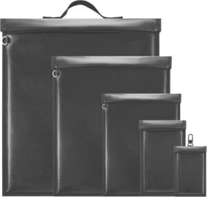 5 Pack Faraday Bags for Laptops & Tablets & Phones & Car Keys, Faraday Cage with Handle, Anti-Tracking Faraday Key Fob Protector (5pcs)