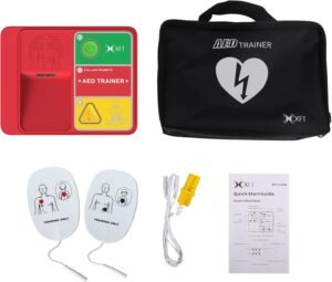 AED Trainer, XFT Compact AED Training Kit CPR Equipment Training Device Automatic External Defibrillator Simulator, AED Trainer Ultra 1 for First Aid Trainee Beginner 2024 New Version(XFT-120N)