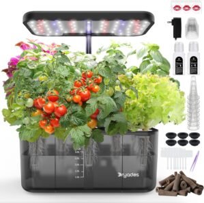 Hydroponics Growing System Indoor Garden, 8 Pods Indoor Herb Garden Kit Countertop with LED Grow Light Quiet Smart Water Pump for Home Kitchen Office, Gift Ideas for Women Men