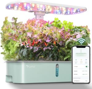LetPot LPH-Air Hydroponics Growing System Kits, APP & WiFi Controlled Smart Indoor Garden with 24W Grow Light Full Spectrum, 10 Pods Planter Indoor Gardening for Gifts, Kitchen, Vegetable