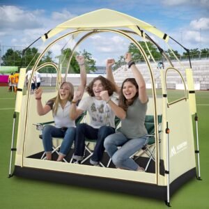 Sports Tent All Weather Clear Sport Shelter Waterproof and Windproof with Detachable Top Cover Rain Tent for Outdoor Sports Events Camping Fishing