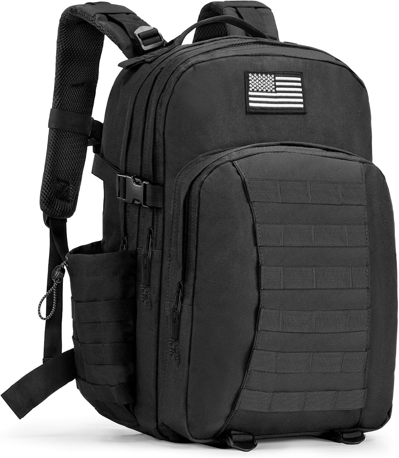 CVLIFE Tactical Backpack for Men Military Army Backpack 40L Large Molle Army Assault Pack Bug out Bag Tactical Military Survival Rucksack for Hiking, Hunting, Travel, Fishing, Camping, Black