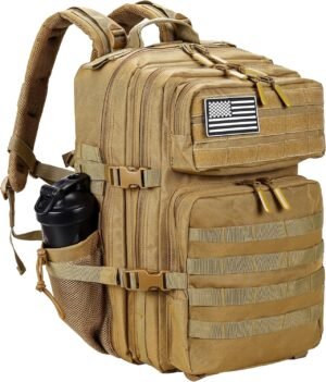 LHI Military Tactical Backpack for Men and Women 45L Army 3 Days Assault Pack Bag Large Rucksack with Molle System