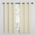 NICETOWN Kitchen Curtains for Decoration, Thermal Insulated Grommet Room Darkening Draperies/Panels for Laundry (Beige, 2 Panels, W42 x L63 inches)