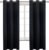BGment Black Blackout Curtains for Bedroom 63 Inches Long, Black Out Room Darkening Light Blocking Thermal Insulated Grommet Window Drapes, Each Panel 42 Inch Wide