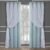 TOWN & COUNTRY LUXE Talia Double Layer Indoor Curtains, Sheer and Room Darkening Blackout, Grommet Top, Energy Efficient, 2-Pack Set, 52″x84″, Aqua