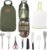 Camp Kitchen Utensil Organizer Travel Set Portable BBQ Camping Cookware Stainless Steel Utensils Travel Kit Outdoor Equipment Cutting Board Tongs Scissors Knife Ladle Spatula