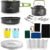 Camping Cooking Set, Campfire Cooking Equipment, Camp Kitchen, Camping Cookware Set, Camping Pots and Pans Set, Camping Pans, Outdoor Camping Mess Kit, Camping Gear Must Haves 19 pcs