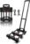 Folding Hand Truck, Hand Truck Dolly 500 LB Heavy Duty, Foldable Luggage Cart with 6 Wheels and 2 Elastic Cords with Adjustable Handle for Luggage, Travel, Shopping, Office Moving, Black