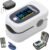 WRINERY Fingertip Pulse Oximeter, Oxygen Saturation Monitor, O2 Saturation Monitor, OLED Portable Oximetry with Batteries, Lanyard (Gray-White)