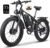 E·Bycco Dual Motor EBike, Peak 3000W/5000W Electric Bike for Adults, 52V 23AH/30AH Battery, Max 38/45MPH &90Miles, Hydraulic Disc Brake, Full Suspension Fat Tire Hunting Mountain E-Bicycle, UL 2849