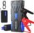 AUTOONE 6000A Car Battery Jump Starter Up to All Gas & 12L Diesel Engine, Car Battery Jumper Starter Portable 12V Jump Box with USB Output, Storage Case, LED Flashlight