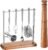 KITESSENSU Mixology Bartender Kit Bar Tool Set | 5-Piece Bar Cart Accessories with Sapele Base: Muddler, Jigger, Bar Spoon, Opener, Strainer| Vintage Bar Sets for Home Bartending | Gift for Him & Her