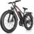 Electric Bike for Adults, Peak 1000W Ebike, 25MPH 60Miles Electric Mountain Bike, 26″ Fat Tire Adult Electric Bicycle with 48V 13AH Battery, Rear Rack, 7 Speed, Front Suspension, Turn Signal