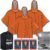Lingito Rain Ponchos Family Pack – Emergency Drawstring Hood Poncho for Children & Adults Lightweight Reusable or Disposable