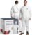 Hazmat Suits Disposable | 25 Pack, 3X-Large | Non-Hooded Protective Coveralls – Heavy Duty Full Body Painters Suit for Men & Women Without Hood – Breathable & Water Resistant – 3XL