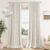 Cream Linen Blackout Curtains 84 Inch Length 2 Panels Set for Living Room Bedroom Back Tab Thermal Insulated 100% Black Out Linen Drapes Room Darkening Window Curtains 84 Inches Long Ivory Natural