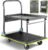 Foldable Push Cart Dolly, 700lbs Foldable Platform Truck Dolly with Wheels, Heavy Duty Platform Cart 2 Tier Moving Flatbed Cart for Warehouse, Garage, Workshop, Office 28.75″ x 18.5″ x 34″