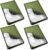 Kanayu 4 Pcs Emergency Blankets Thermal Survival Blankets 82 x 60 Inch, Heavy Duty Emergency Poncho Tarp Reusable Waterproof Blanket for Car, Camping, Hiking(Olive Green)