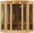 DYNAMIC SAUNAS Maxxus 3 Per Low EMF FAR Infrared Carbon Corner Canadian Hemlock Sauna