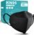 TOPMAX KN95 Face Masks 50 Pack 5-Ply Breathable Filter Efficiency≥95% Protective Cup Dust Disposable Masks Against PM2.5 Black