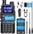 BAOFENG 5RM Ham Radio 10W High Power, VHF/UHF, 8 Bands Long Range Two Way Radio Handheld, NOAA, Frequency Copy, 999CH,USB C Charging 2500mAh Battery,6.1″ &15.12″ 771 Long Antenna-1 Pack Full Kit