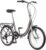 Schwinn Loop Folding Bike for Adult Men Women, 20-inch Wheels, 7-Speed Drivetrain, Rear Cargo Rack, Carrying Bag Included for Storage