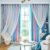 Star Curtains – Blackout & Rainbow Kids Bedroom Curtains, 63 Inch Long, 2 Panels, Beige, Blue & Pink