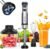 Immersion Blender 5 in 1 Hand Blender, Electric Blender Max 1000W Heavy Duty Motor, 21 Speed & Turbo Mode Handheld Blender, Milk Frother, Egg Whisk, 800ml Beaker, 600ml Chopper Stainless Steel Blades