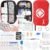 Mini Travel First Aid Kit, Emergency Kit with 201PCS First Aid Supplies and Waterproof Compact Bag, Survival Medical Kit for Home Car Office Camping Hiking